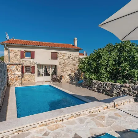 In Krk With Outdoor Swimming Pool Garica